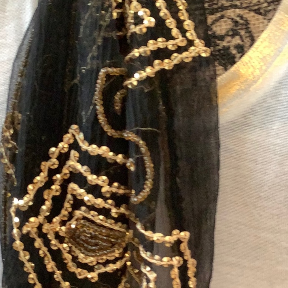 Hand Beaded Scarf - Picture 2 of 2